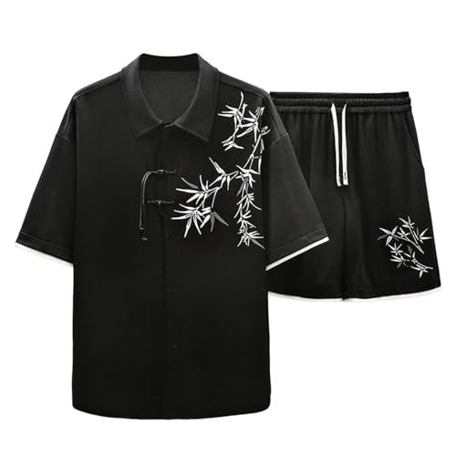 Ensemble Homme d'été noir short t-shirt manches courtes taille M décontracté