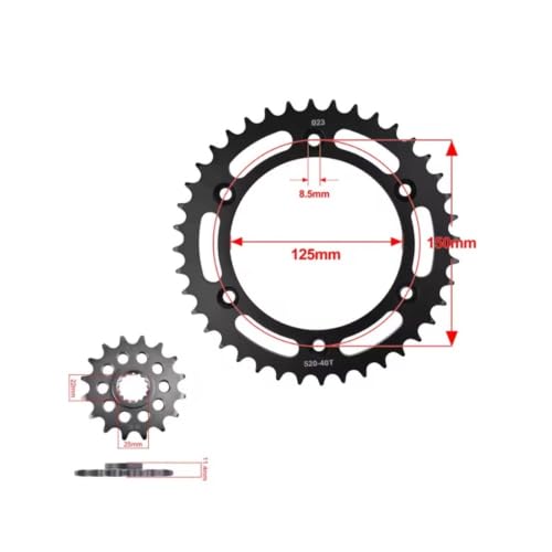 Corona 40T y piñón trasero mecanizado con precisión para 701 Vit 2