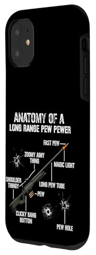 Coque pour iPhone 11 Anatomie d'un Pew Pewer – Funny Guns Sniper Gun Gaming Dire – vue 2