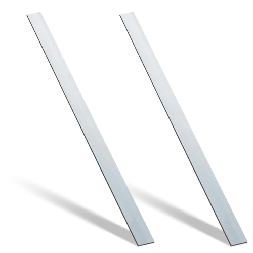 Image of Yaocom 2 Pcs 304 Stainless Steel Flat Bar 12 inch Length, 1-1 /2 inch Width, 1 /8 inch Thickness 2B Finishing Trim Strips Sheet for DIY Craft Making