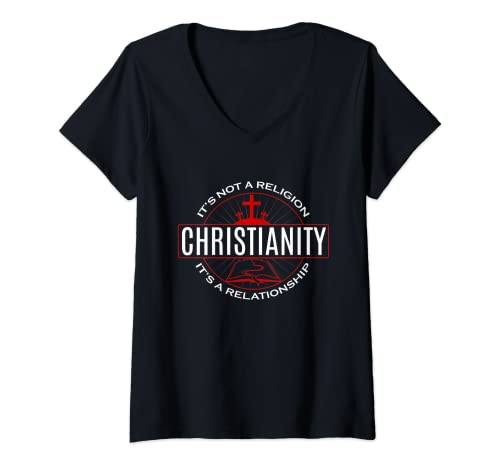 Mujer Cristianismo Jesús Regalo Cristiano Creyente Seminario Graduado Camiseta Cuello V