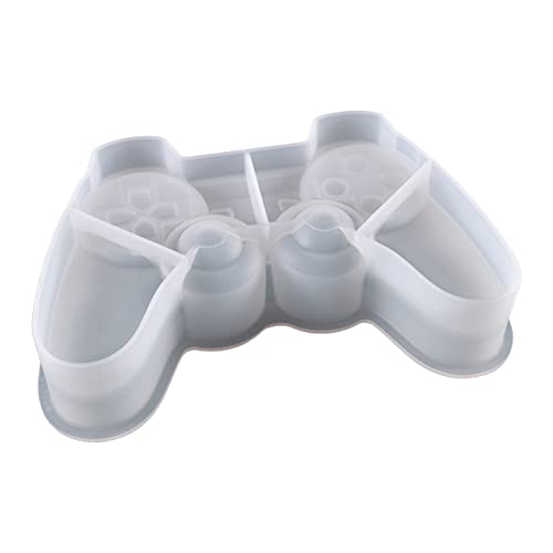Moldes con forma de controlador de juego, bandeja de horno de silicona antiadherente de 7,5 pulgadas, mango de juego de controlador de juego de resina epoxi fondant de silicona