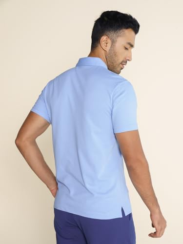 Image of DAMENSCH Constant Men's All-Degree Thermoregulating Pique Contrast Neck Polo T-Shirt