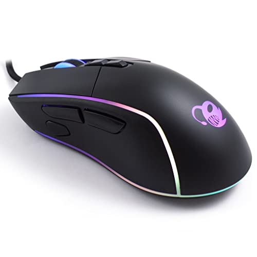 Souris Gaming avec LED DeepDarth Noir CoolBox 6400 dpi pour PC