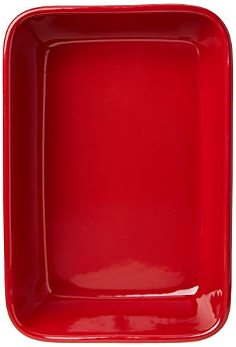 Travessa Refrataria Retangular Vianagrés Vermelho 3L Vermelha