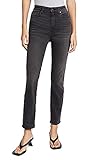 Paige Womens Flaunt Accent Ultra HIGH Rise Straight Leg Jean,Dark Magnet,23