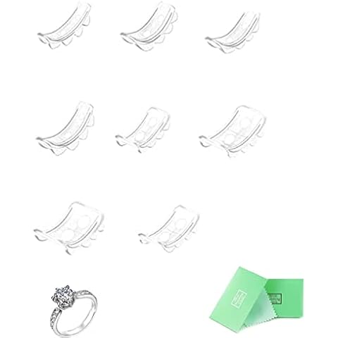 HBYMYDA 16Pcs Ring Size Adjuster Invisible Ring Size Reducer Ring Spacer for Man and Woman for Loose Rings, Assorted Sizes of Ring Sizer Cover