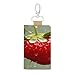 RLDOBOFE Lovely Strawberry Leather Key Case,Fashionable Credit Card Holder Slim Multi Card Keychain Pouch Travel Portable Keychain Wallet