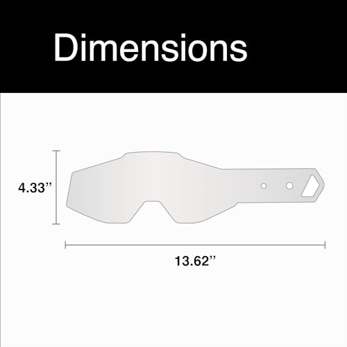 100% Damen 51011-010-02 Racecraft/Accuri/Strata Standard Tear-Offs, Clear, Einheitsgröße EU