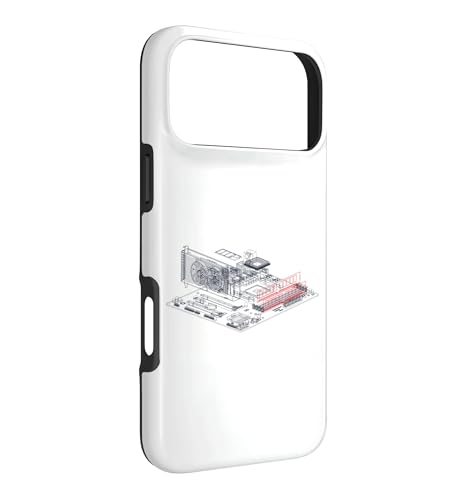 Image of RAM Card Wireframe Computer Motherboard IT Tech Geek Nerd Case for iPhone 17 Pro Max