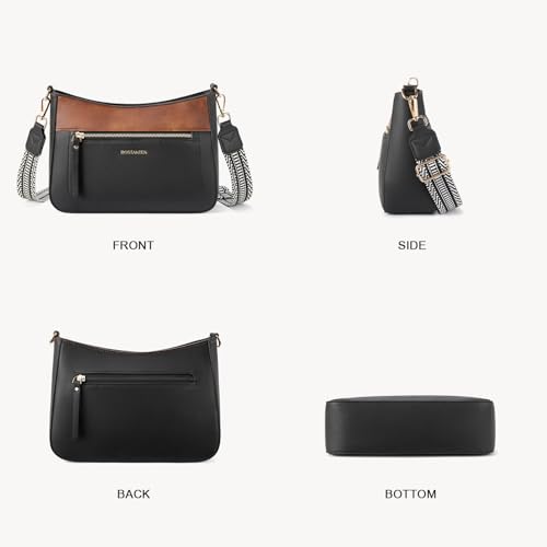 Image of BOSTANTEN Crossbody Purses for Women Medium Shoulder Bag Quilted Handbags with Zipper Pocket