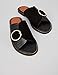 find. Buckle Leather Crocodile Sandalias con Punta Abierta, Negro Black Croc Mix,...