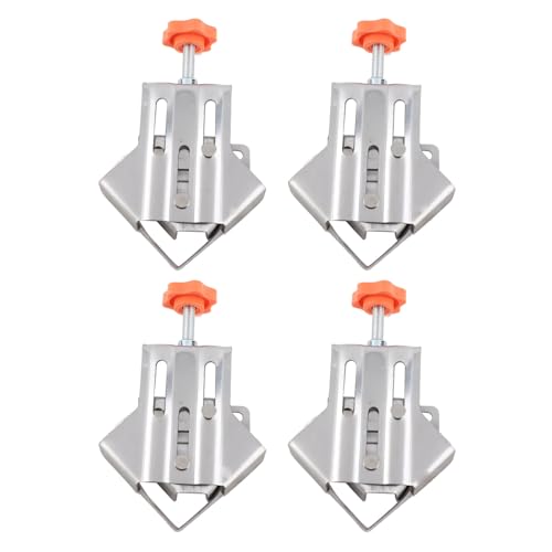 Juego de Abrazaderas de Esquina Abrazaderas de Ángulo Recto de 90 Grados de Acero Inoxidable Resistente para Proyectos de Bricolaje de Carpintería 4 Piezas Abrazaderas Ajustables