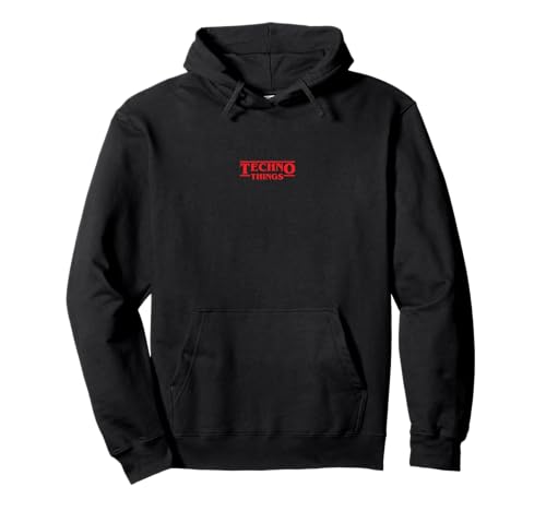 Logo rétro Techno Things House X Techno Rouge Sweat à Capuche