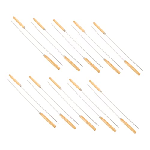 FONDOTIN 20pezzi Spiedini in Acciaio Per Barbecue Spiedini Per Grigliate in Acciaio Inossidabile Utensili Per Resistenti Alle Alte Temperature Corrosione