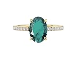 Vintage Paraiba Tourmaline Halo Engagement Ring For Women 18k Rose Gold Paraiba Tourmaline Wedding Ring Oval Shaped Paraiba Tourmaline Bridal Solitaire Promise & Anniversary Ring (HNDMD-EN-3)