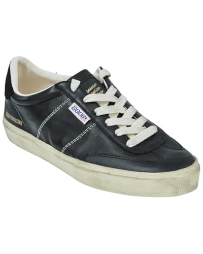 Golden Goose Soul Star Leather Sneaker, 39 Black