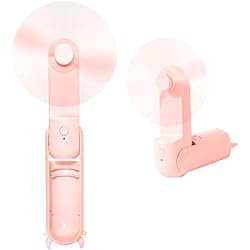 Mini Ventilador Tiger JOPHEK Ventilador Portatil, Ventilador USB Mini Ventilador Ventilador Pequeño Ventilador de Bolsillo Silencioso de Mano con Banco de Energía (Rosa)