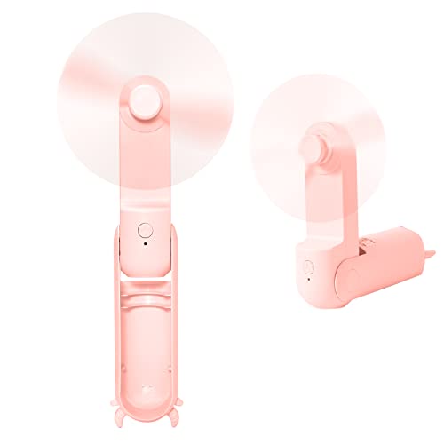 JOPHEK Ventilateur Portatif, Ventilateur USB Mini Ventilateur Ventilateur à Main à Piles, Ventilateur de Bureau Avec Banque D'alimentation