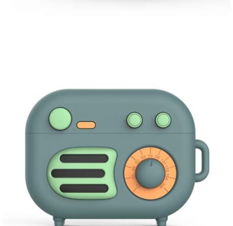 Airpod Pro Case Silicon Latest Quirky Radio Design Airpod Pro Cover - Radio Design - Dark Green