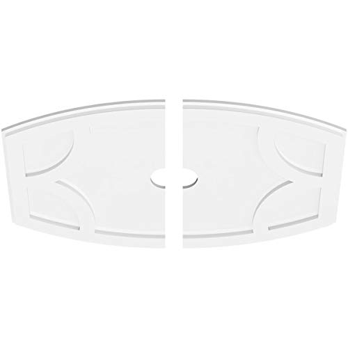 Image of Ekena Millwork CMP32X21KY2-03000 Kailey Architectural Grade PVC Contemporary, Two Piece Urethane Ceiling Medallions 32 inchW x 21 3 /8 inchH x 3 inchID x 17 1 /4 inchC x 1 inchP