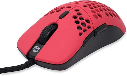 Ratón Gwolves Hati HTM para juegos competitivos en casa con diseño ergonómico de panal 6