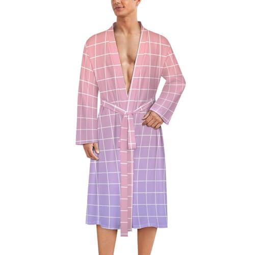 Peignoir de bain homme léger violet orange kimono contre les tissus lourds