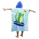 UTHCLO Großes Kapuzenhandtuch mit Cartoon Druck Schnell Trocknendes Babybadetuch mit Kapuze Saugfähiger Bademantel für Schwimmbad Strand Wasserpark