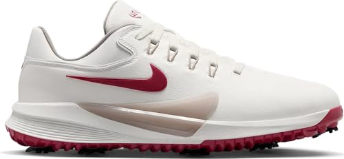 Nike Victory Pro 4 Golf Shoes (FZ7611-103, Summit White/Taupe Grey/Team Red) 13 Women/11.5 Men