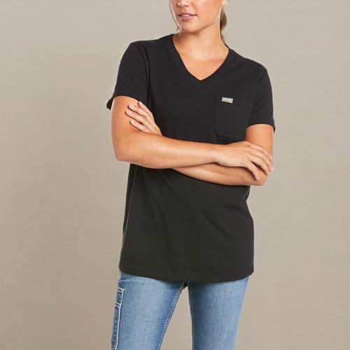 ARIAT Women's Rebar Cotton Strong V-Neck Top2