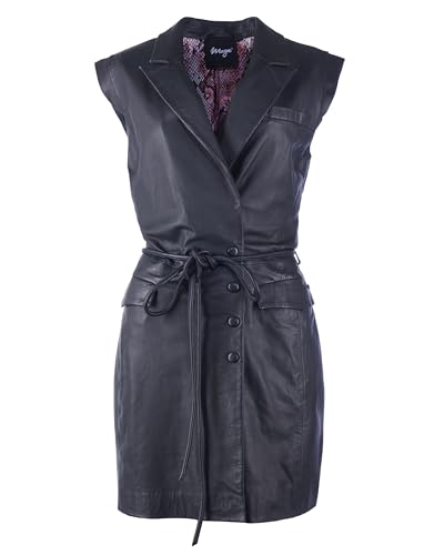 MAZE Damen Lederkleid 42021121 Black XS