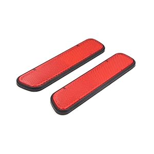 Atmm atm 2 stks rode plastic auto voertuig reflecterende sticker decor zelfklevende reflectoren