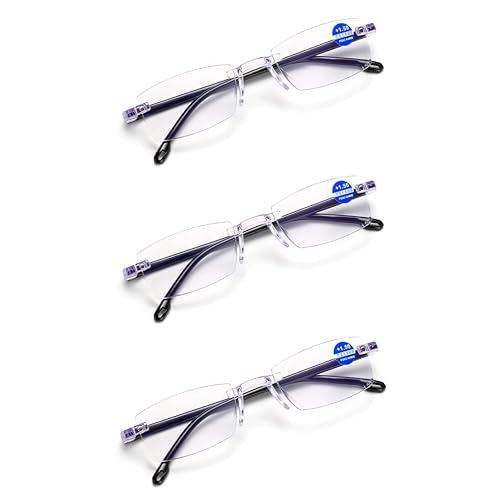 Image of myreen One Power Auto Focus Blue Cut Rimless Reading Glasses for Men & Women | +1 to +3 Power Flex Focus Blue Light Blocking Specs | Rimless Lightweight Readers for Computer, Books, Newspaper Reading