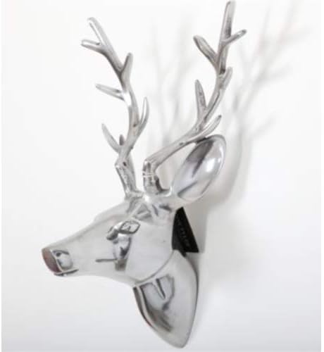 Sifcon Small Stags Head Wall Hanging in Chrome