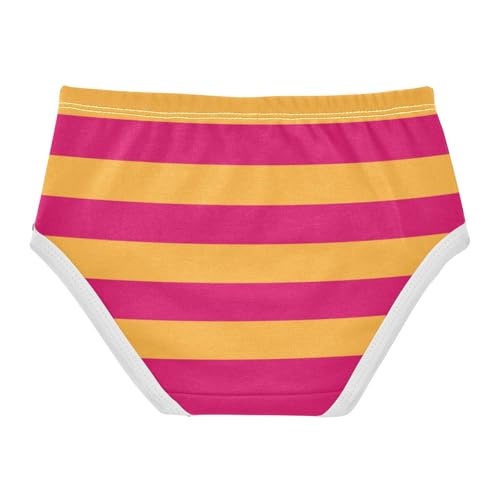 Orange Red Stripe Toddler Girls's Underwear 2T2