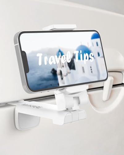 MiiKARE Travel Essentials Airplane Phone Holder, Universal Handsfree Phone Mount for Flying with 360 Degree...