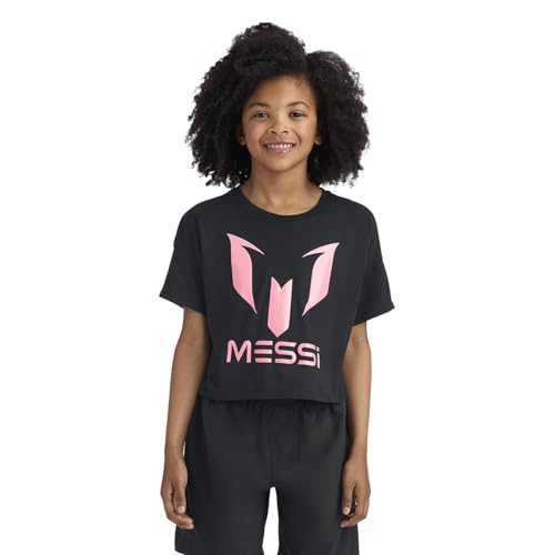 Image of Messi Girls' Lifestyle Short Sleeve T-Shirt, Slim-fit Graphic Tee