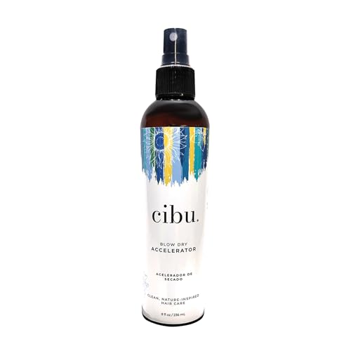 CIBU Blow Dry Accelerator | Styling Spray for Quickly Drying Hair | At-Home Frizz Treatment | Heat Protectant | 8 Ounces