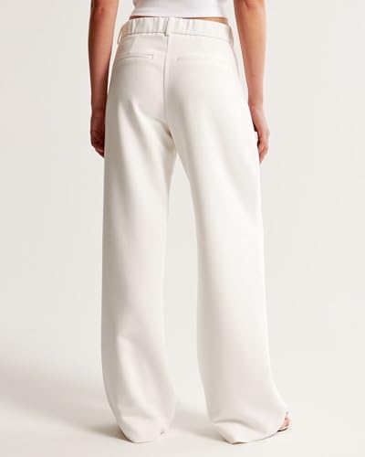 Image of Elendra Cotton Blend Wide Leg Pants for Women | HIGH Waist Formal Baggy Pants