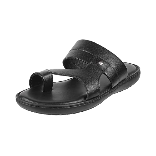 Metro Men Leather Thong Slipper | Chappal | Open Sandal