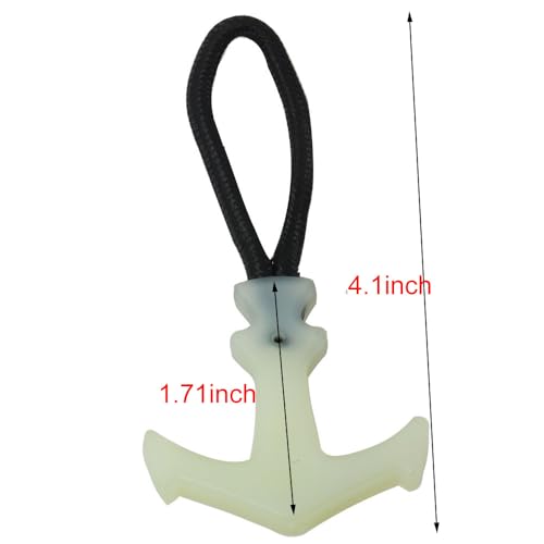 Image of HSCGIN 8PCS 42x44mm Outdoor Backpack Luminous Tail Cord Heavy Duty TPU Zip Puller Zip Extender T Shape Label Extension Cord Holder