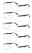 EYE ZOOM 5 Pack Unisex Rectangular Vintage Plastic Frame Reading Glasses for Men and Women, Clear, 2.00