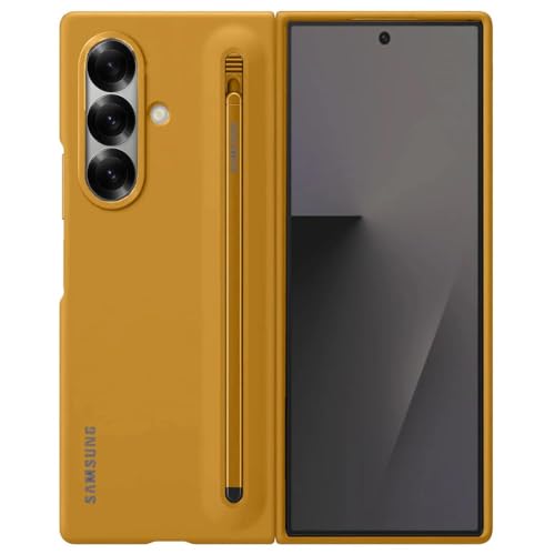 Image of Magnetic Original for Samsung Galaxy Z Fold 7 Case /Cover with S Pen | 360 Full Protection Cover | Slim Matte Hard Back Case | Premium Shockproof Design Durable, Ultraslim (Orange)