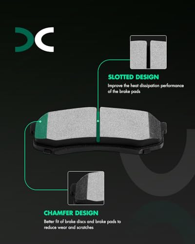 Image of SCITOO D606-7487 Disc Brake Pads Sets Semi-Metal Rear Brake Pads w /Hardware | For Lexus For GX460,For GX470,For LX450,For Toyota For 4Runner,For FJ Cruiser,For Land Cruiser,For Sequoia