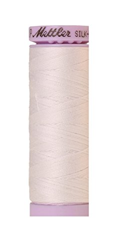 Hilo de algodón sólido Mettler Silk-Finish 50 Weight, 164 yd/150m, Blanco miniatura 1