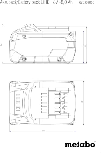 Batterie METABO LiHD 18V 10.0 Ah - vue 6