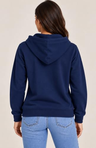 Image of SANE ORIGINALS Women's Cotton Blend Fleece Zip Up Hoodie Sweatshirt, Warm Winter Full Zip Jacket with Kangaroo Pockets