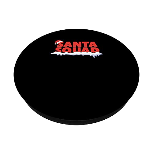 Ho Ho Ho Christmas Santa Crew - Funny Santa Squad PopSockets Swappable PopGrip, Black - Image 2
