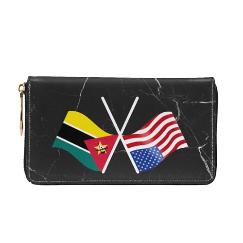 American And Mozambique Flag Wallet Card Bag3