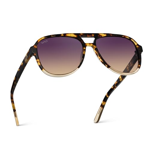 Image of WearMe Pro Chic Retro Oversized Polarized Sunglasses: Statement Aviators for Women